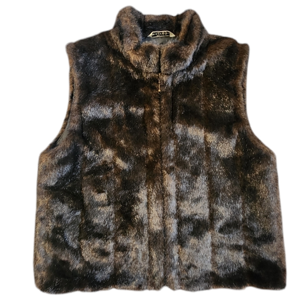 Preston & York Faux Fur Chocolate Brown Vest Mobwife